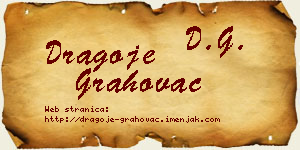 Dragoje Grahovac vizit kartica
